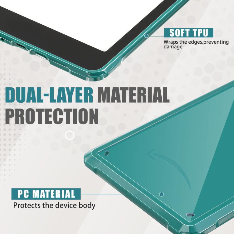 For Kindle Paperwhite 12th Gen 2024 Clear Case TPU+PC Lightweight Scratch-Proof Cover Deep Rose Red