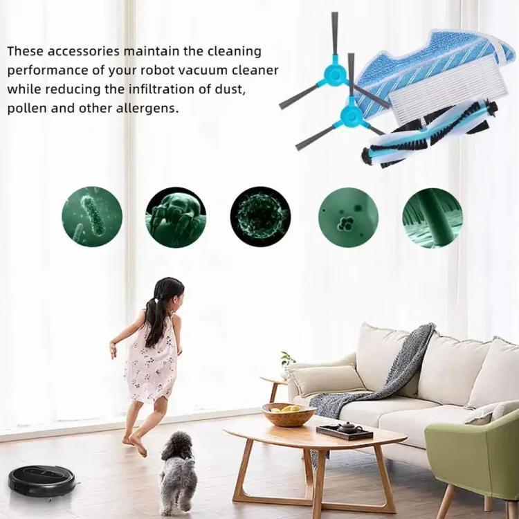 2pairs Side Brush For Conga 1290/1390 Robot Vacuum Replacement Parts