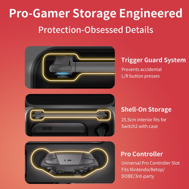 For Nintendo Switch 2 STARTRC GAMES Multifunctional Storage Bag Handbag Portable Crossbody Bag