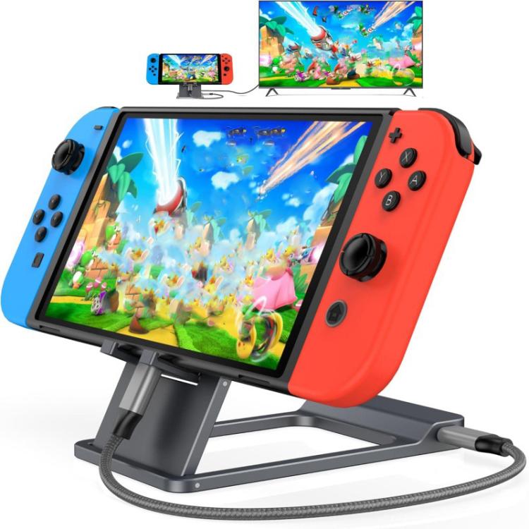 For Nintendo Switch / Switch 2 / Switch OLED Game Console Base HD Video Converter 3 In 1 Expansion Dock For TV Screen Mirroring - Tarnish