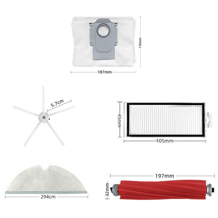 Replacement For Roborock T8 Plus / Q7 Max Robot Vacuum 4pcs Side Brush