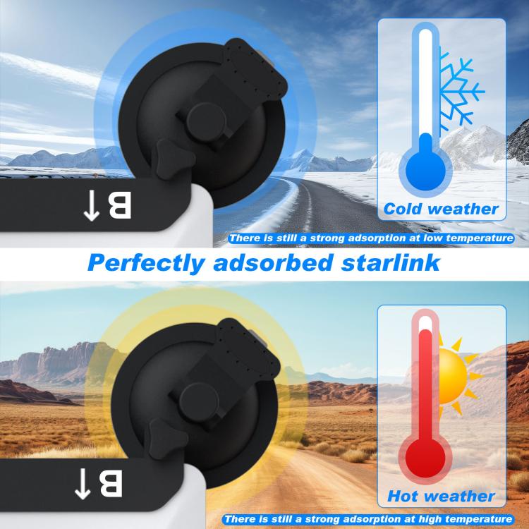 For Starlink Mini Car Metal Suction Cup Holder, Model: S2032