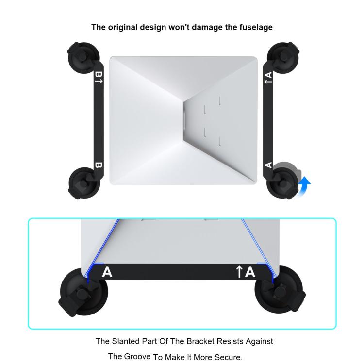 For Starlink Mini Car Metal Suction Cup Holder, Model: S2032B