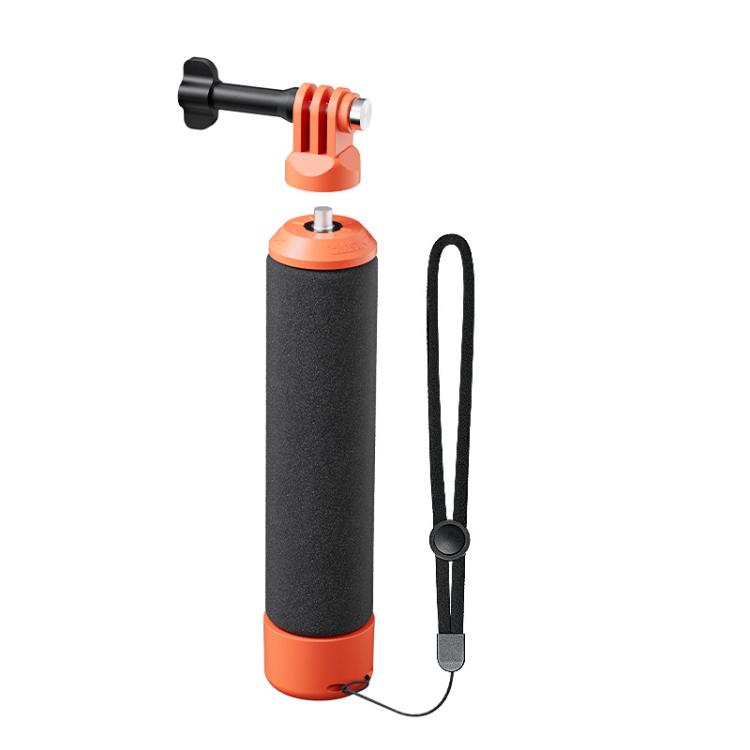 aMagisn Universal Floating Hand Grip for Action Cameras with Triple Claw & 1/4-inch Screw Mount - Black Orange