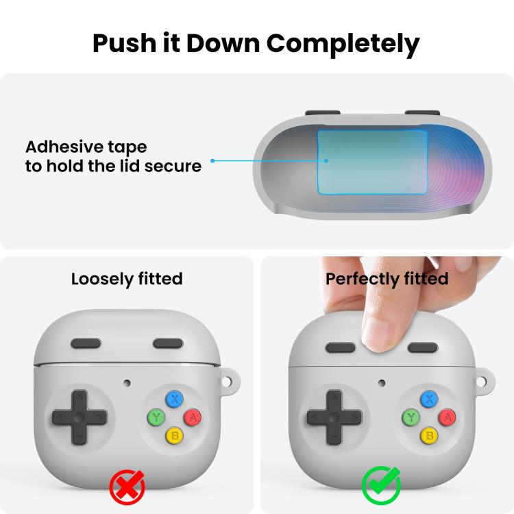 For AirPods 4 AhaStyle DD10 Silicone Split Earphone Protective Case
