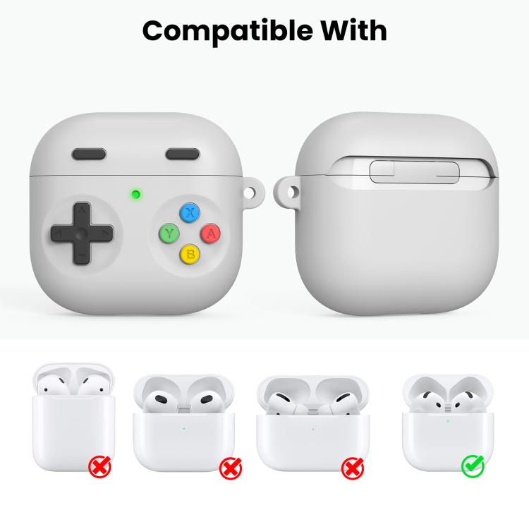 For AirPods 4 AhaStyle DD10 Silicone Split Earphone Protective Case