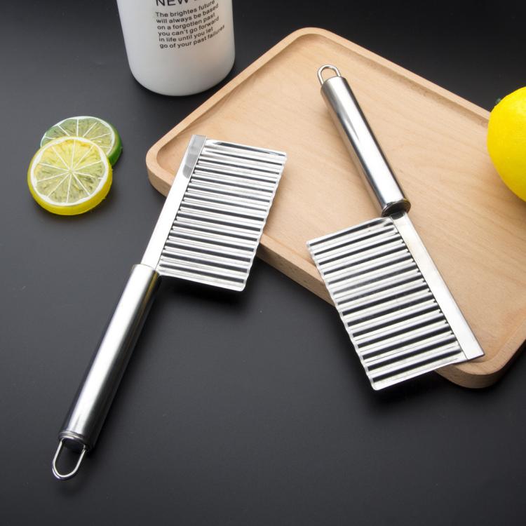 Stainless Steel Potato Wave Cutter Deep Groove Thickened Wolf Tooth Pattern French Fry Cutter