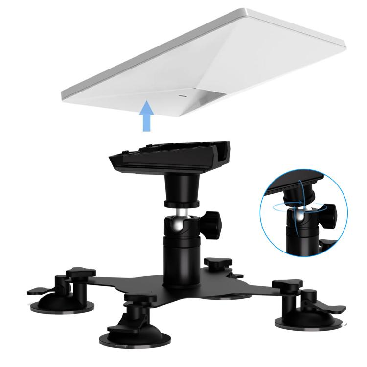 For Starlink Mini Roof Suction Cup Mount With Base - Black