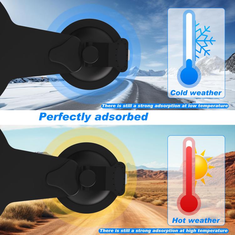 For Starlink Mini Roof Suction Cup Mount With Base - Black