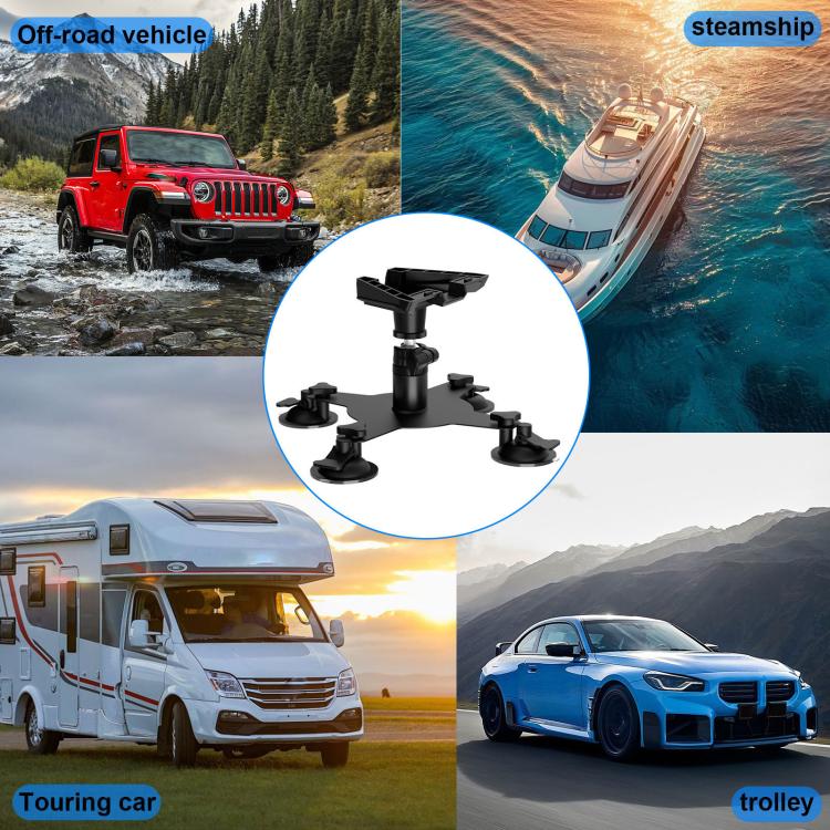 For Starlink Mini Roof Suction Cup Mount With Base - Black
