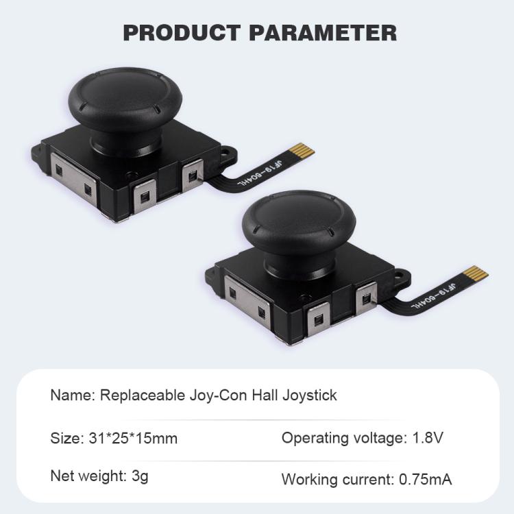 Hall Effect Joystick for Nintendo Switch/OLED/Lite Joy-Con Electromagnetic Analog Stick with No Drift, Spec: Set 2