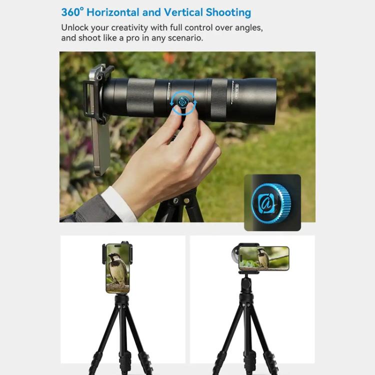 APEXEL TeleCular 3 20X-60X Zoom Lens Kit for Smartphones HD Super Telephoto Long-Range Shooting with Tripod Adapter