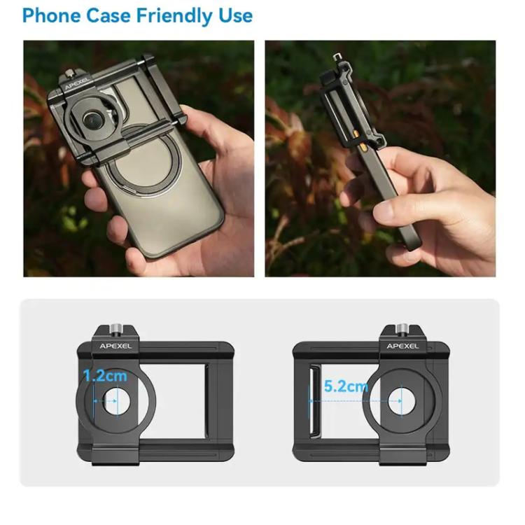APEXEL TeleCular 3 20X-60X Zoom Lens Kit for Smartphones HD Super Telephoto Long-Range Shooting with Tripod Adapter