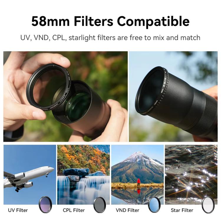 APEXEL TeleCular 3 20X-60X Zoom Lens Kit for Smartphones HD Super Telephoto Long-Range Shooting with Tripod Adapter