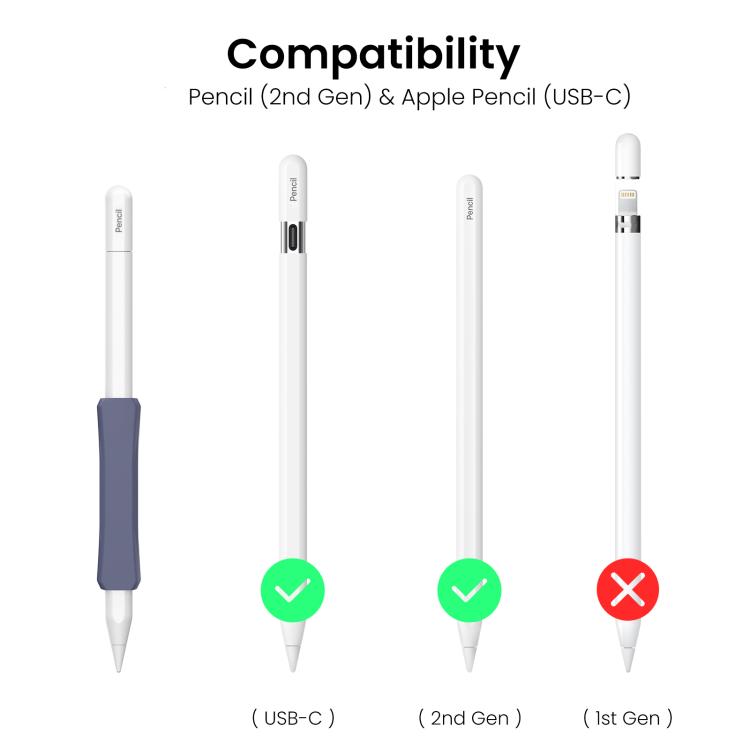 For Apple Pencil Pro / USB-C / 2 AhaStyle DD07 3pcs Silicone Pen Grip
