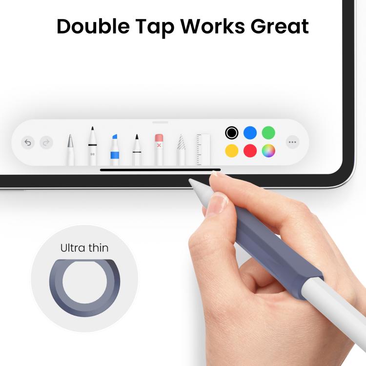 For Apple Pencil Pro / USB-C / 2 AhaStyle DD07 3pcs Silicone Pen Grip