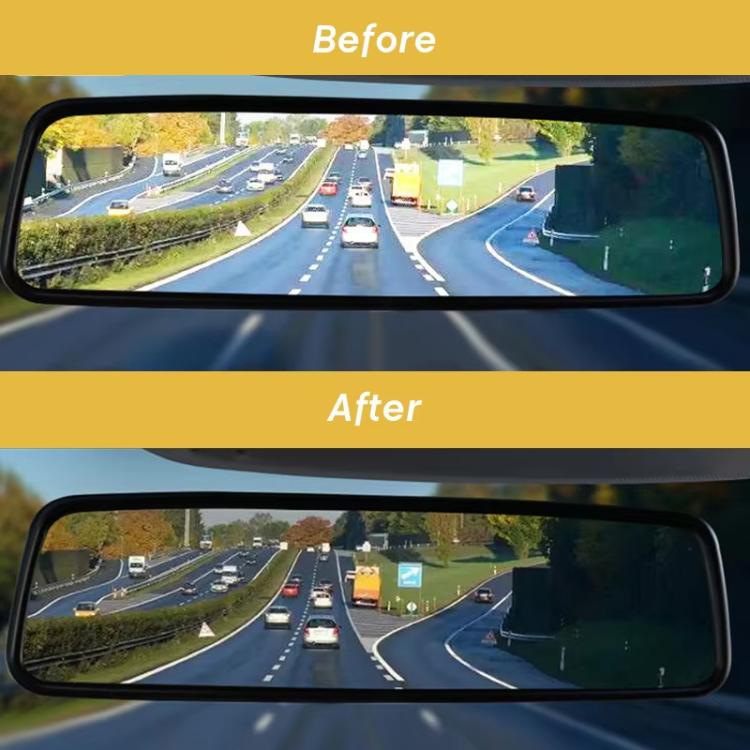 Inverted Triangle 50x200mm Car Interior Rearview Mirror Anti-Glare Film Large Size Anti-Reflective Film