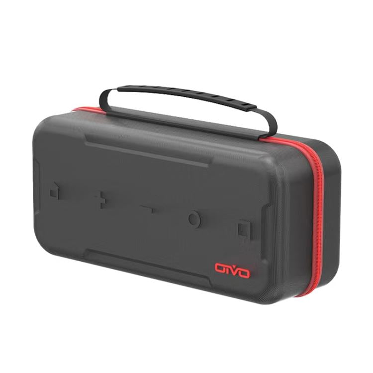 For Nintendo Switch 2 OIVO  Large-Capacity EVA Carrying Case With Built-In Stand, 24 Game Card Slots - Black Red