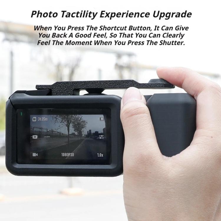 Street Vlogging Handle For DJI Osmo Action 5 Pro / Action 4 / Action 3 Magnetic Grip - Black