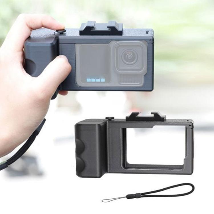 Street Vlogging Handle For GoPro HERO13 Black / 12 Black / 11 Black / 10 Black / 9 Black - Black
