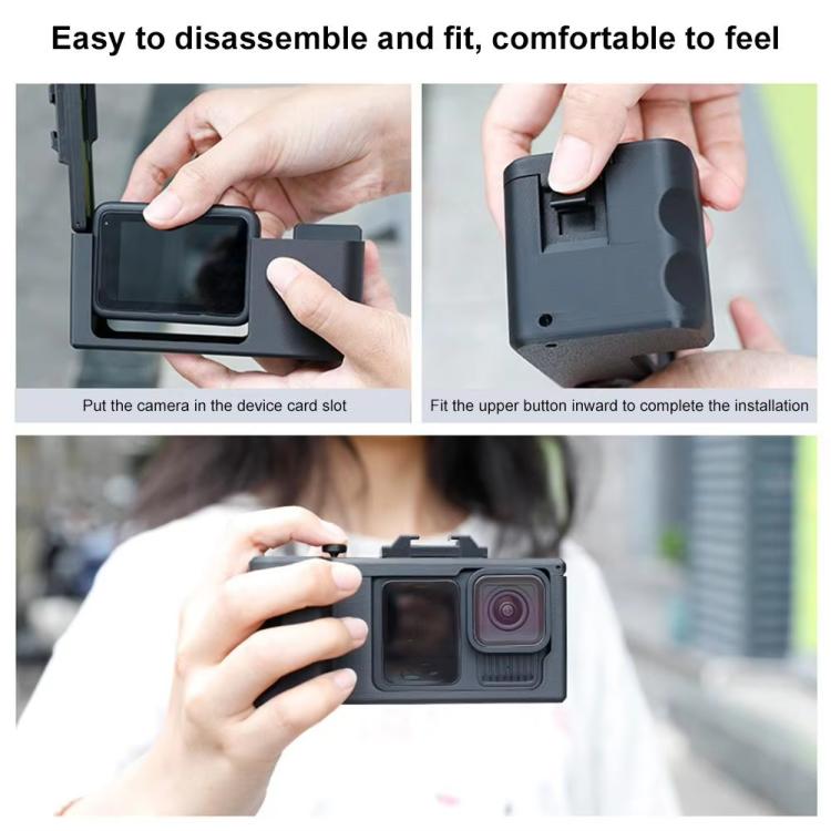 Street Vlogging Handle For GoPro HERO13 Black / 12 Black / 11 Black / 10 Black / 9 Black - Black