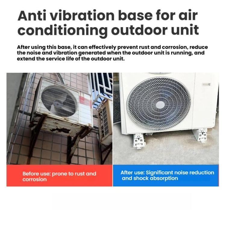 95 x 400mm For 3-4HP Outdoor AC Units Plastic Anti-Vibration Base