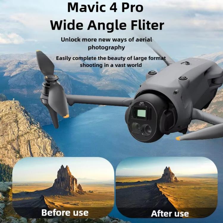 For DJI Mavic 4 Pro JSR Wide Angle Lens Aerial Lens Accessories, Style: WIDE+CPL+ND16+ND32