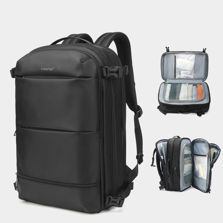 Tigernu Expandable Business Backpack 17-Inch Laptop Bag Wet/Dry Separation Pockets Black