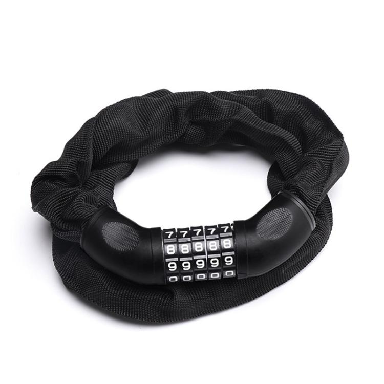 105cm Bicycle Chain Lock 5 Digit Combination Lock - Black