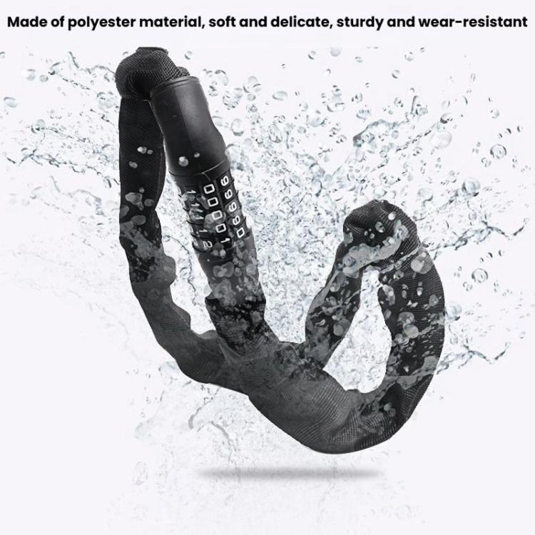 105cm Bicycle Chain Lock 5 Digit Combination Lock - Black