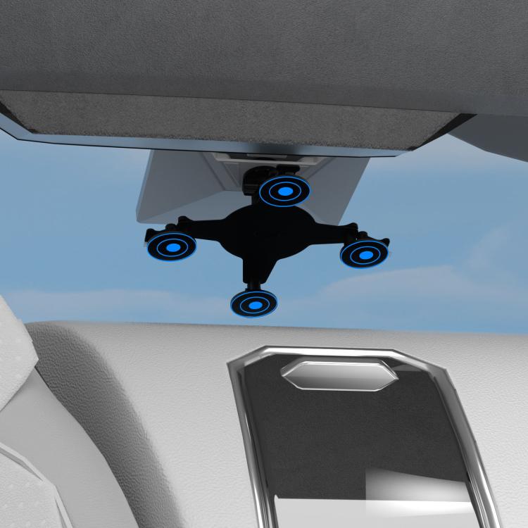 For Starlink Mini Magnetic Car Mount Suction Cup Bracket + Connection Block - Black