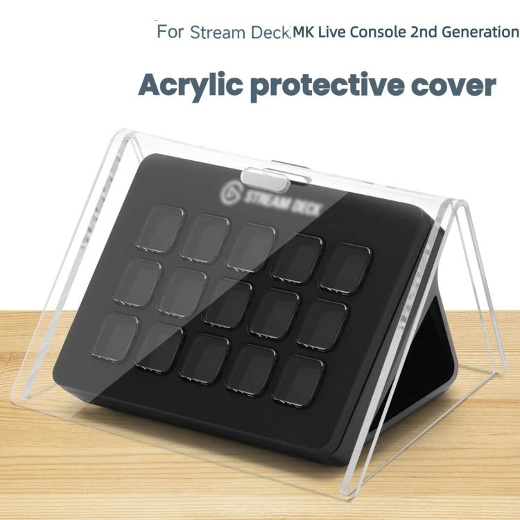 For Elgato Stream Deck MK.2 Live Console Dustproof Acrylic Cover - Transparent