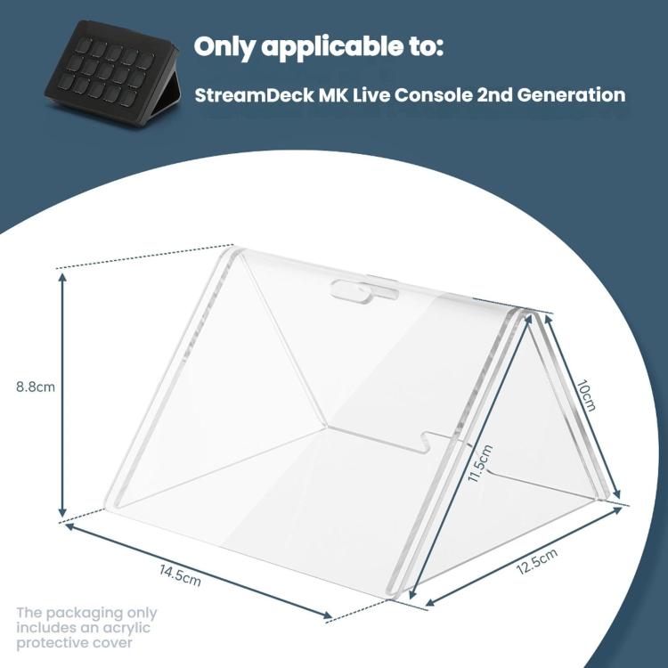 For Elgato Stream Deck MK.2 Live Console Dustproof Acrylic Cover - Transparent