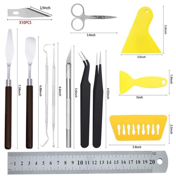 23pcs /Set Craft Vinyl Sticker Wall Decal DIY Embossed Engraving Weeding Tool Set