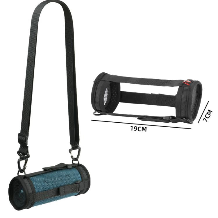 For JBL Flip 7/6 Bluetooth Speaker Portable Protective Case With Single Shoulder Strap - Black
