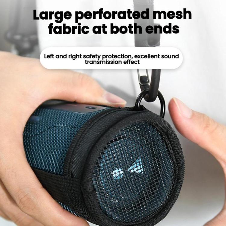 For JBL Flip 7/6 Bluetooth Speaker Portable Protective Case With Single Shoulder Strap - Black