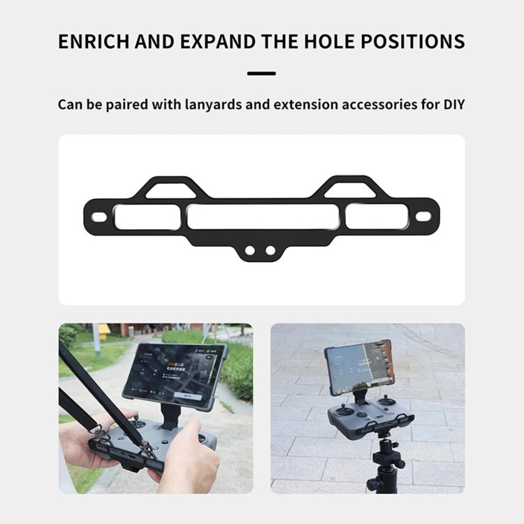 For DJI RC Pro 2 Aluminum Alloy 1/4-inch Tripod Adapter Mounting Bracket - Black