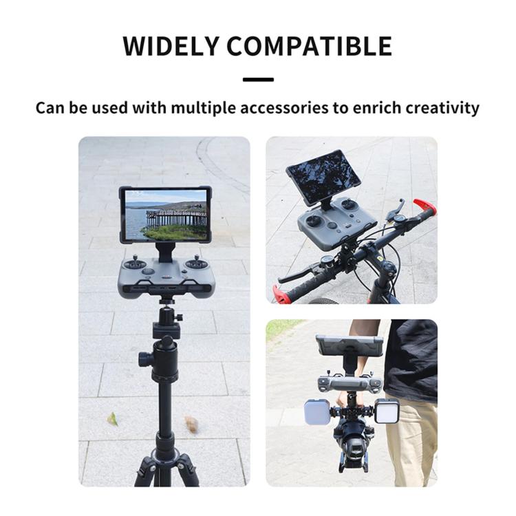 For DJI RC Pro 2 Aluminum Alloy 1/4-inch Tripod Adapter Mounting Bracket - Black