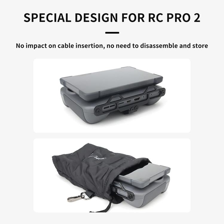 For DJI RC Pro 2 Aluminum Alloy 1/4-inch Tripod Adapter Mounting Bracket - Black