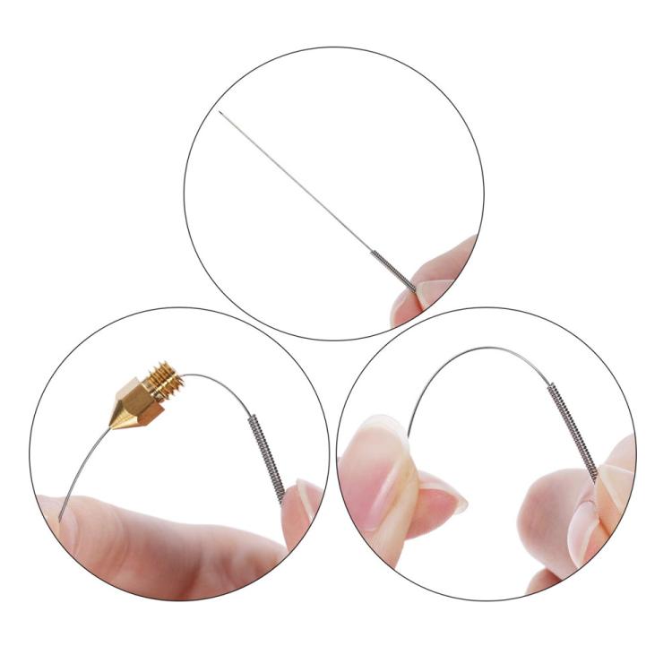 10pcs /Set Wiper Nozzle Unclogging Needle Print Nozzle Cleaning Steel Needle