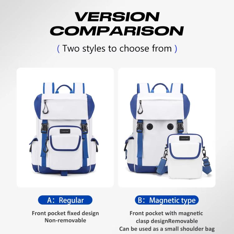 Tigernu School Backpack 14-Inch Laptop Bag With Flip-Top For Travel, Work & Daily Use Blue Regular