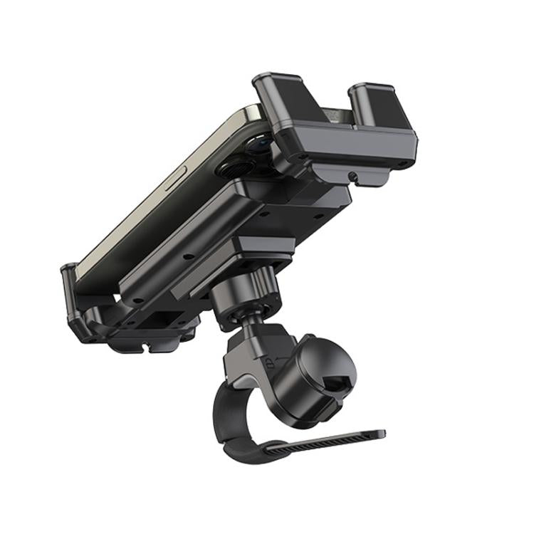 Bicycle Fitness Equipment Mobile Phone Tablet Universal Anti-Slip Bracket - Black