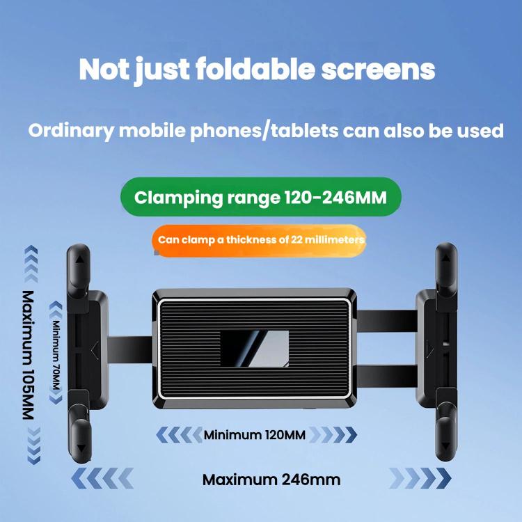 Bicycle Fitness Equipment Mobile Phone Tablet Universal Anti-Slip Bracket - Black