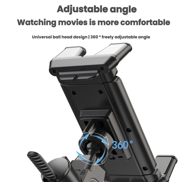 Bicycle Fitness Equipment Mobile Phone Tablet Universal Anti-Slip Bracket - Black