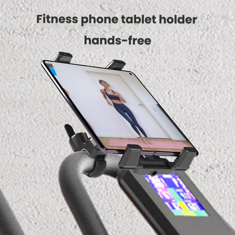 Bicycle Fitness Equipment Mobile Phone Tablet Universal Anti-Slip Bracket - Black