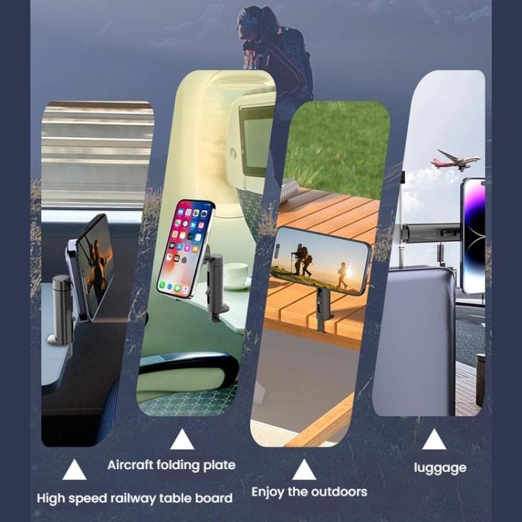 Portable High-speed Rail Airplane Dining Table Mobile Phone Holder, Model: 2306+2402
