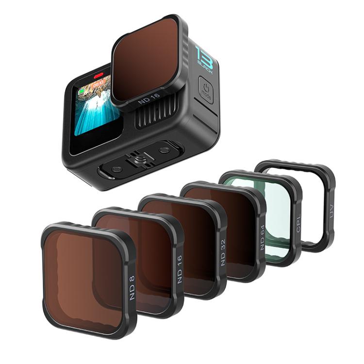 aMagisn AP26 Filter For GoPro HERO13 Black / 12 Black / 11 Black / 10 Black / 9 Black / 11Mini Black, Spec: CPL/ND8/ND16/ND32
