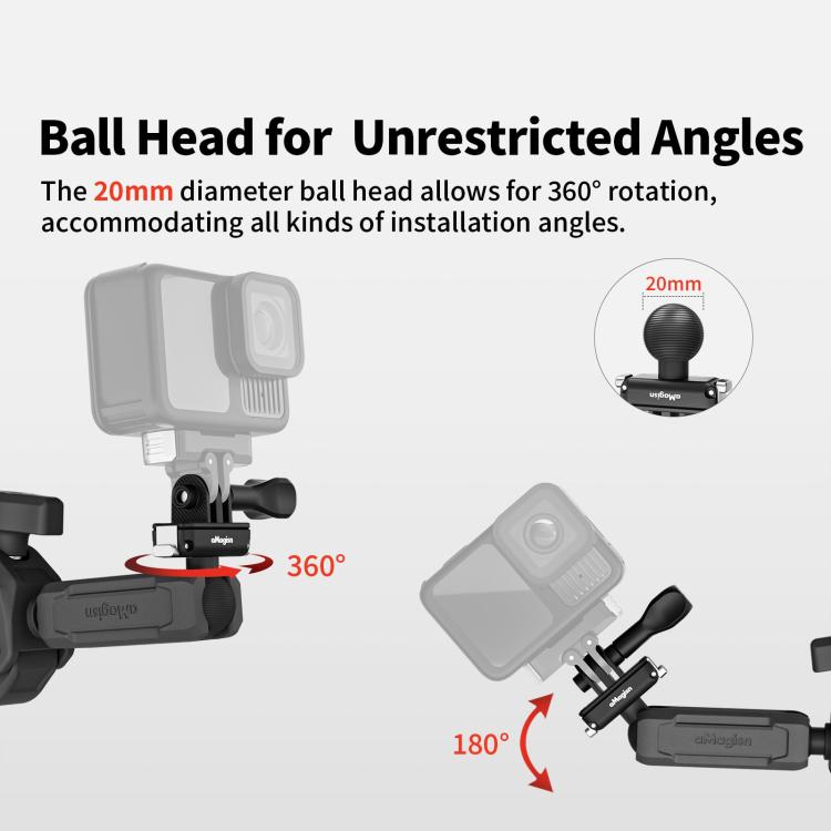 aMagisn HM10 For Insta360, DJI, GoPro Cameras Metal Arm Clamp Holder Cycling Clamp Bracket