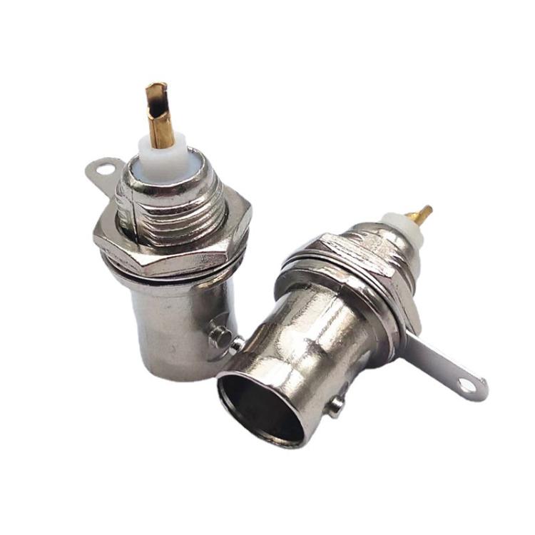 3pcs Gold-plated Copper Core BNC Female Socket Q9 Female 50KY Oscilloscope Socket - Silver