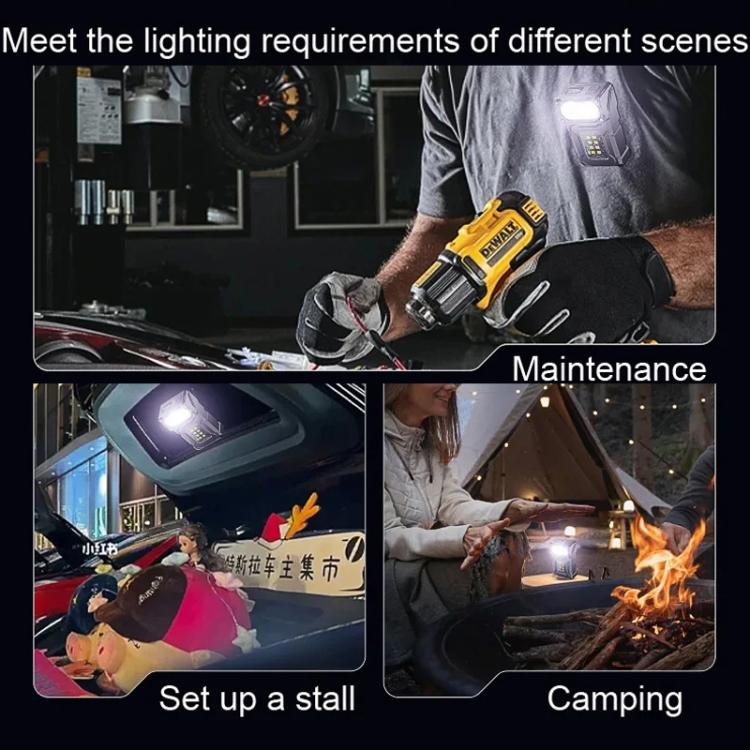 E-SMARTER DC08 Super Bright Floodlight Side Light Rechargeable Mini Flashlight - Black